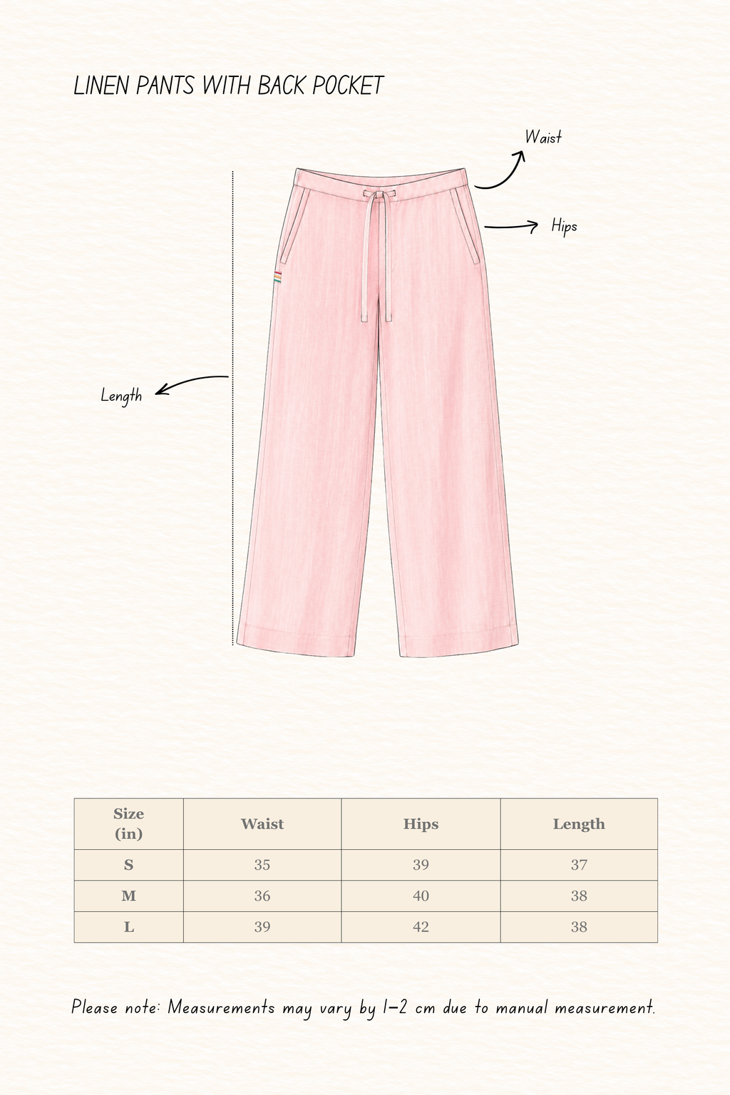 Italian Linen Pants with Back Pockets