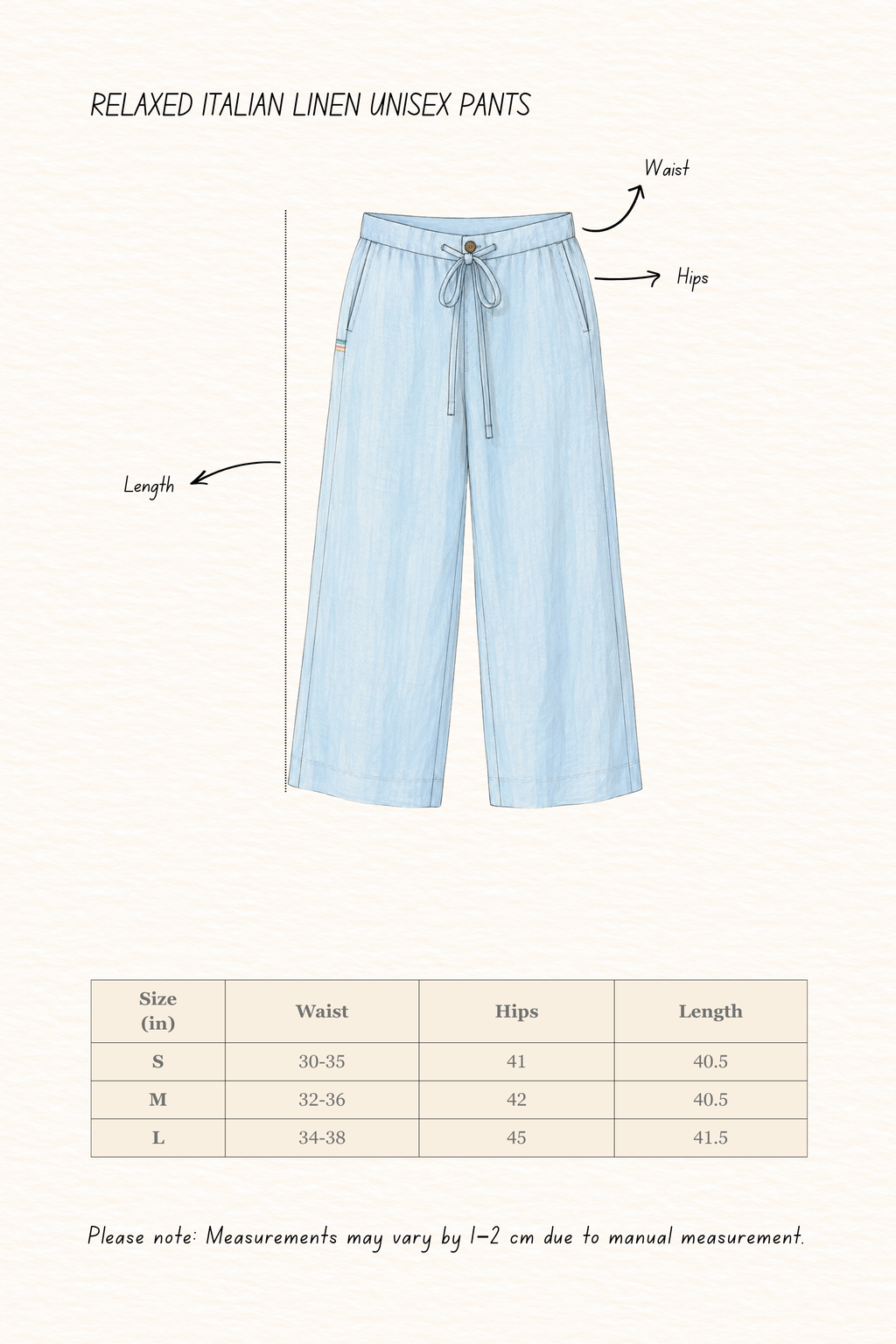 Relaxed Italian Linen Unisex Pants