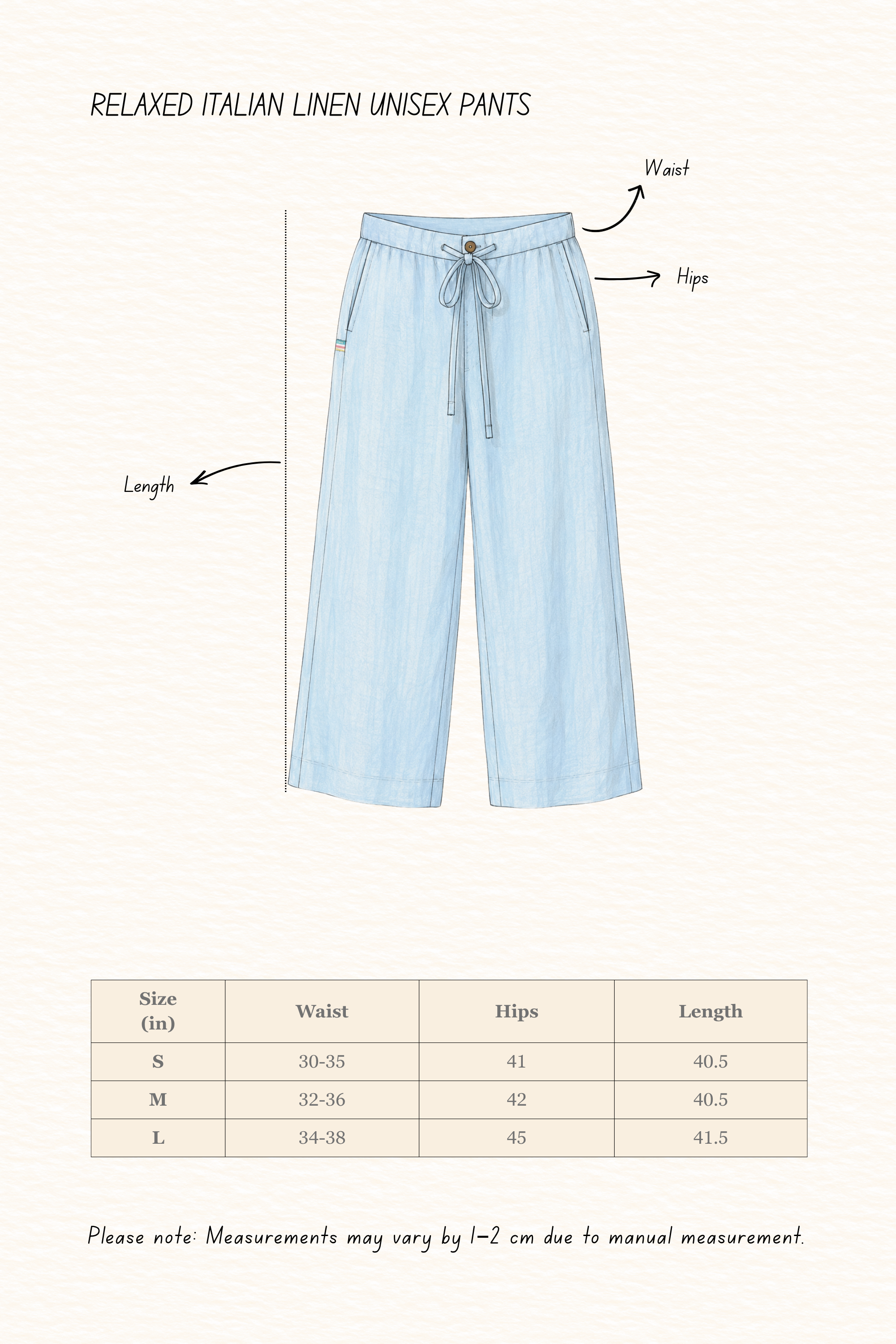 Relaxed Italian Linen Unisex Pants
