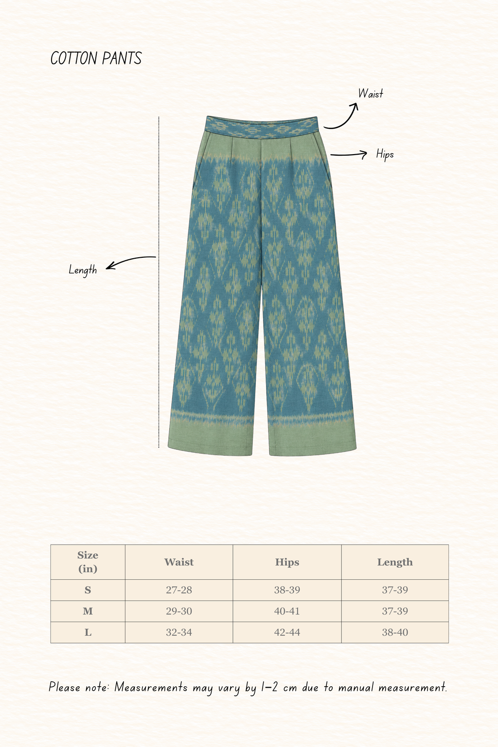 Blue Cotton Pants
