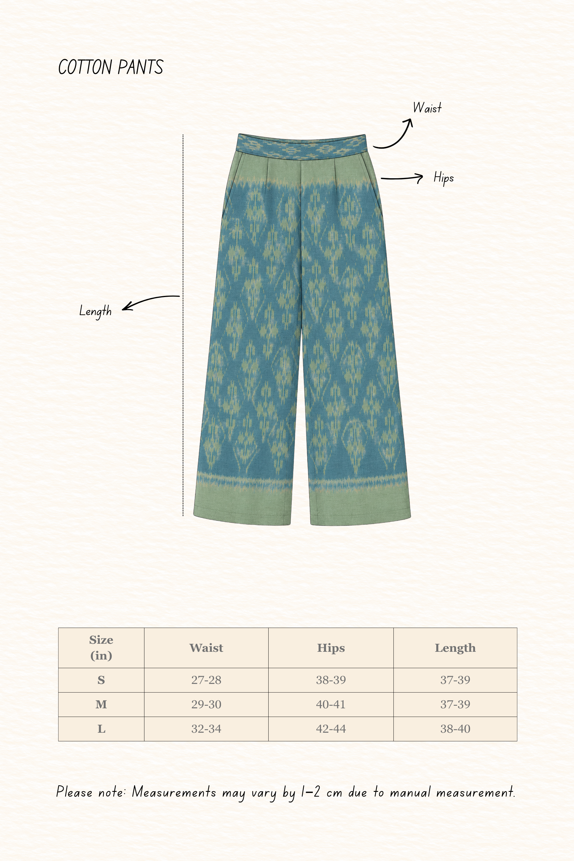 Blue Cotton Pants