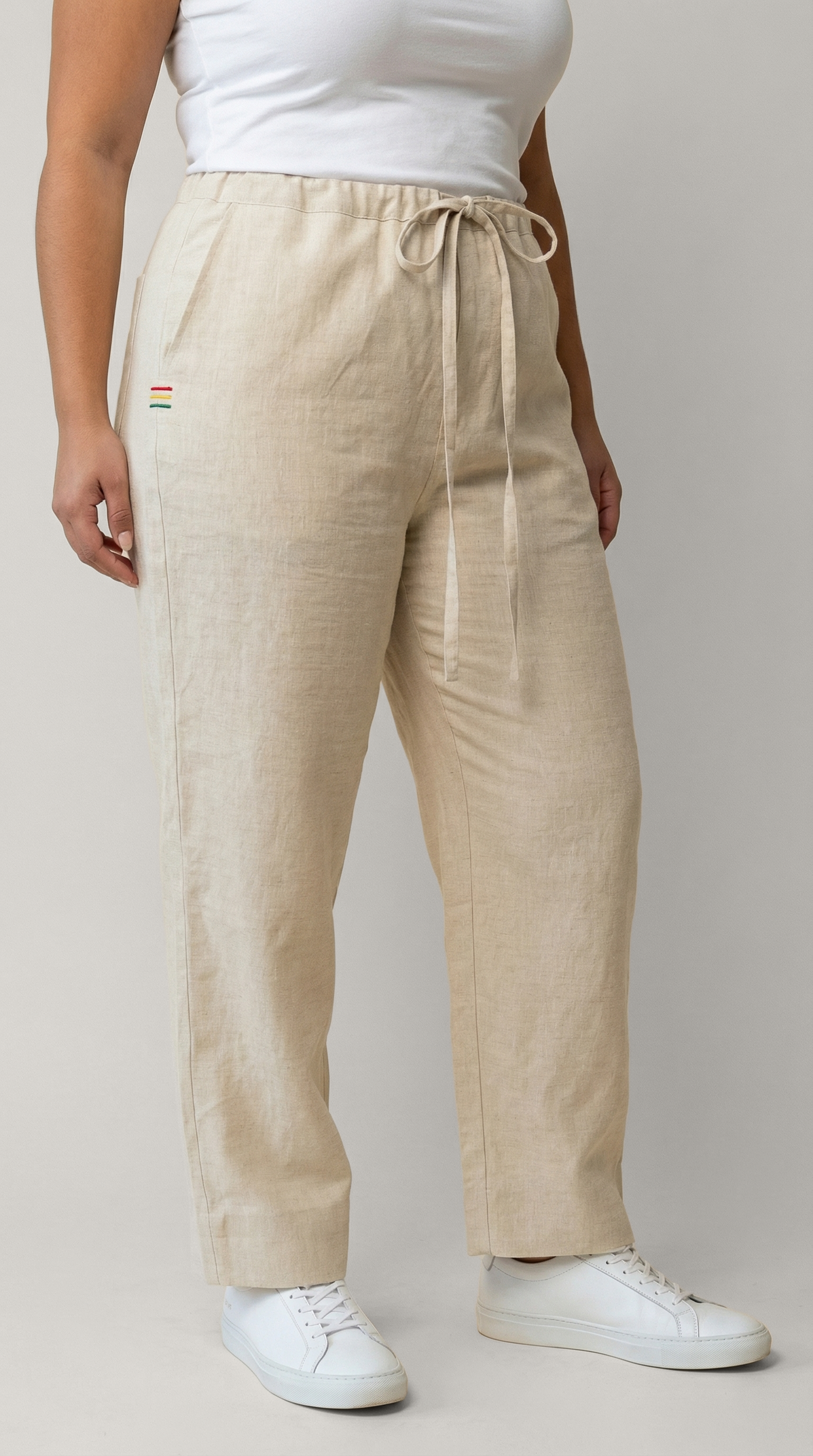 Italian Linen Pants with Back Pockets