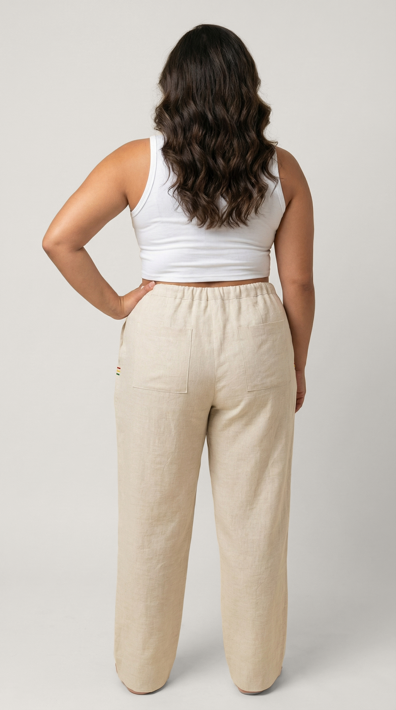 Italian Linen Pants with Back Pockets