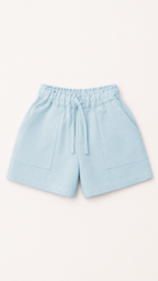 Kids 100% Italian Linen Shorts with Front and Back Pockets