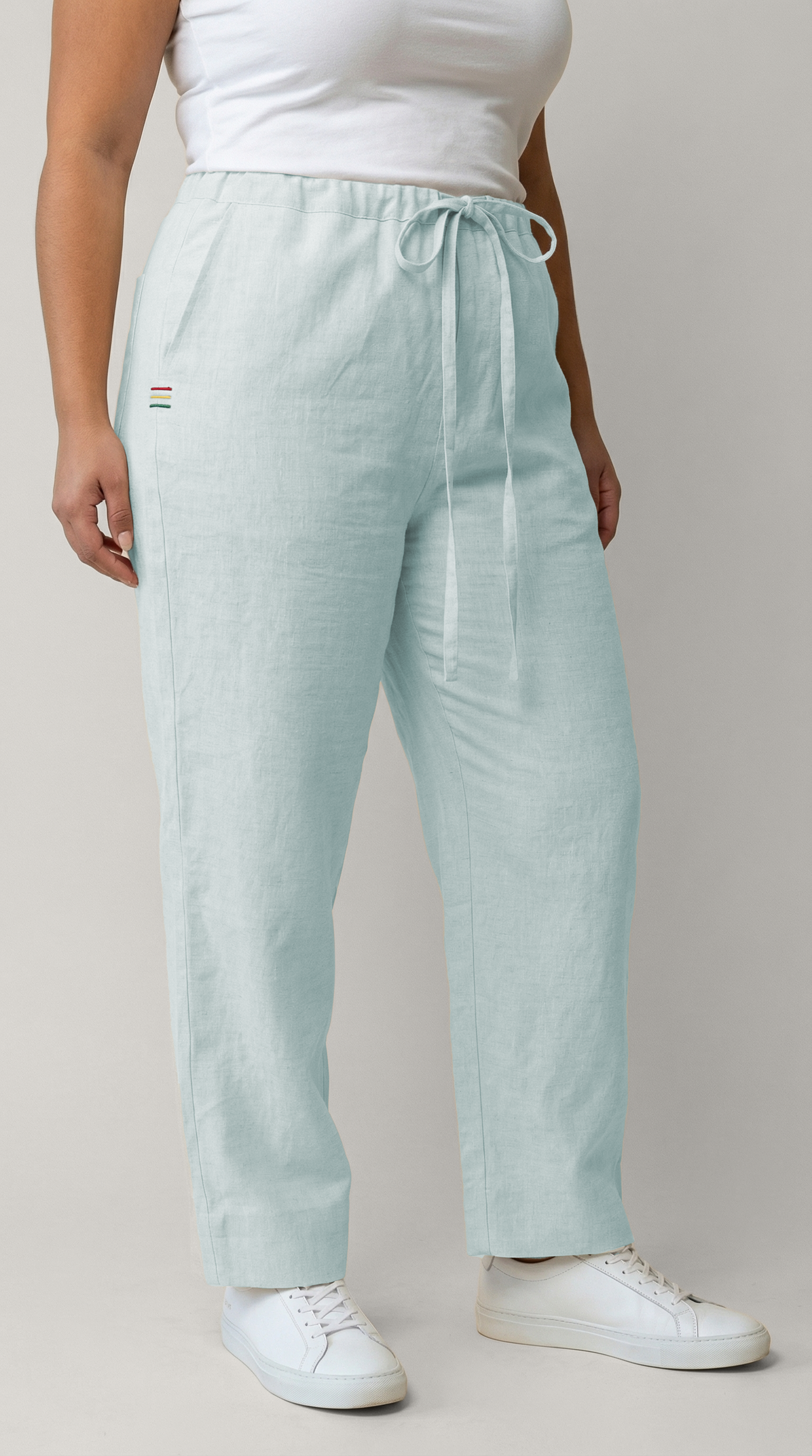 Italian Linen Pants with Back Pockets