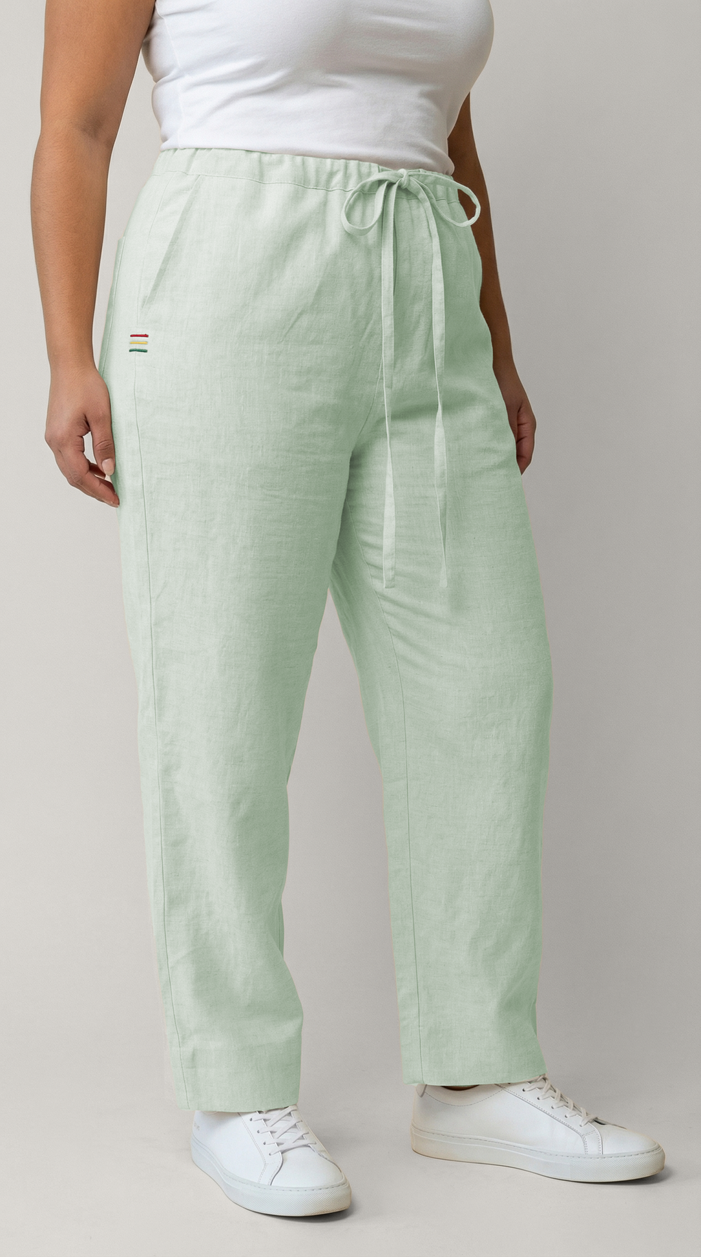 Italian Linen Pants with Back Pockets