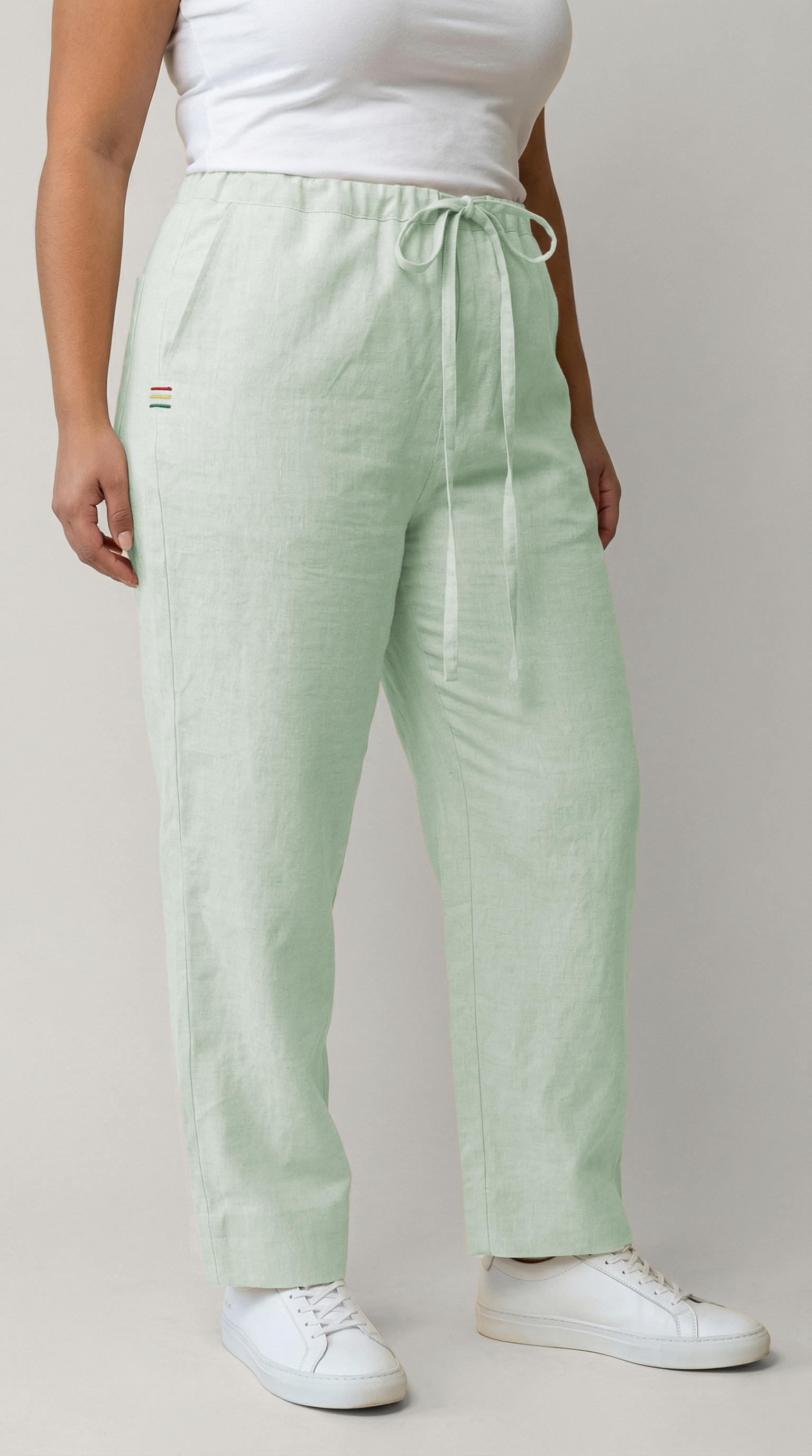 Italian Linen Pants with Back Pockets
