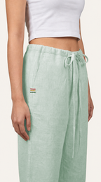 Italian Linen Baggy Pants with Long Strings