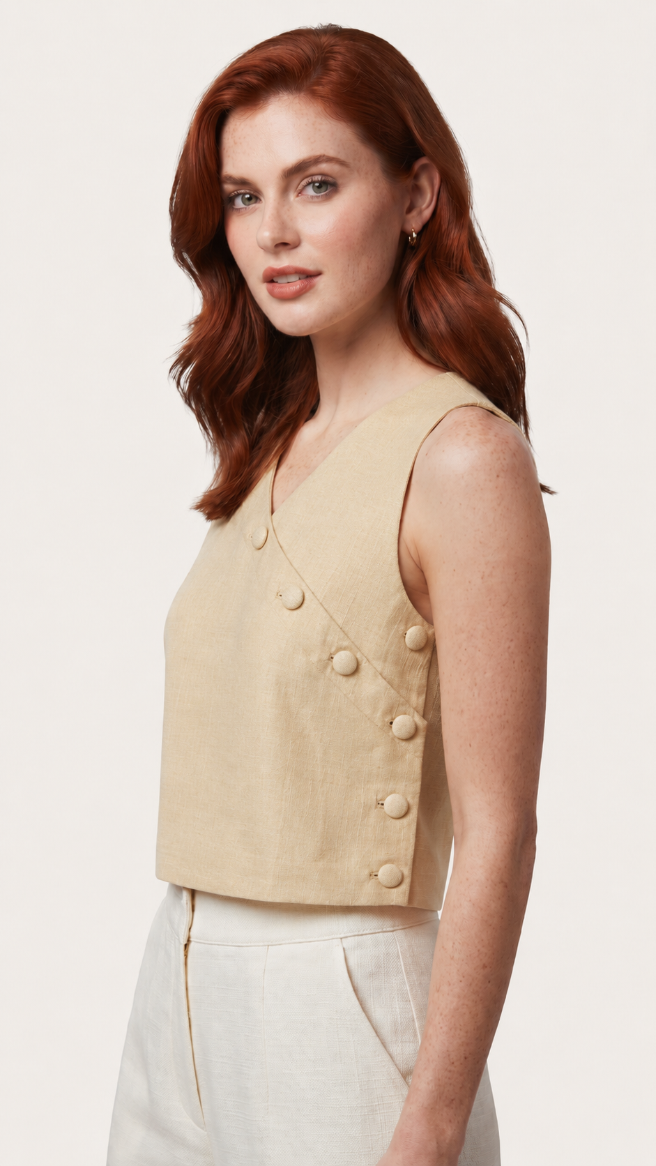 Cotton Top with Elegant Buttons