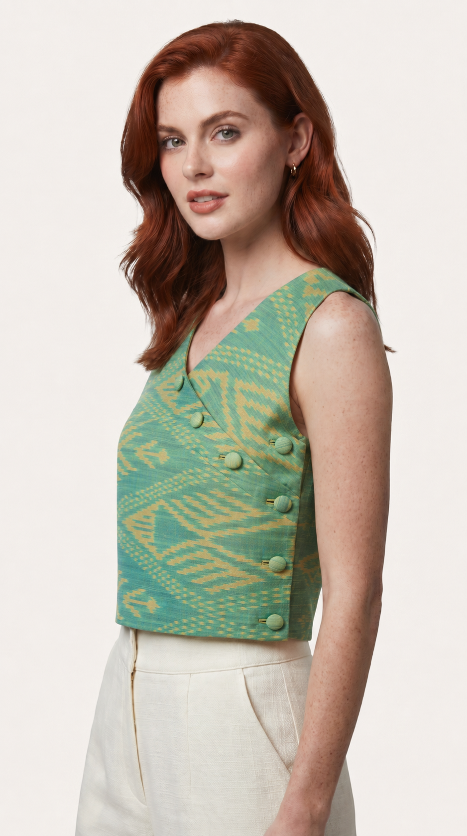 Cotton Top with Elegant Buttons