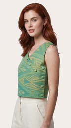 Cotton Top with Elegant Buttons