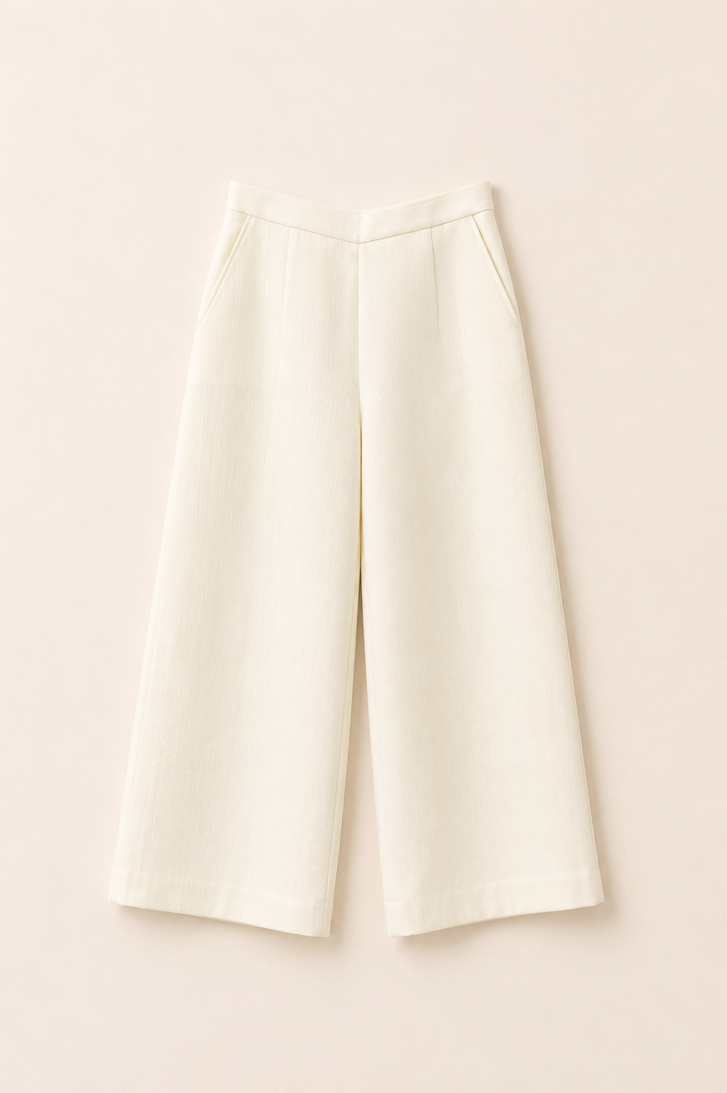 White Elegant Cotton Pants