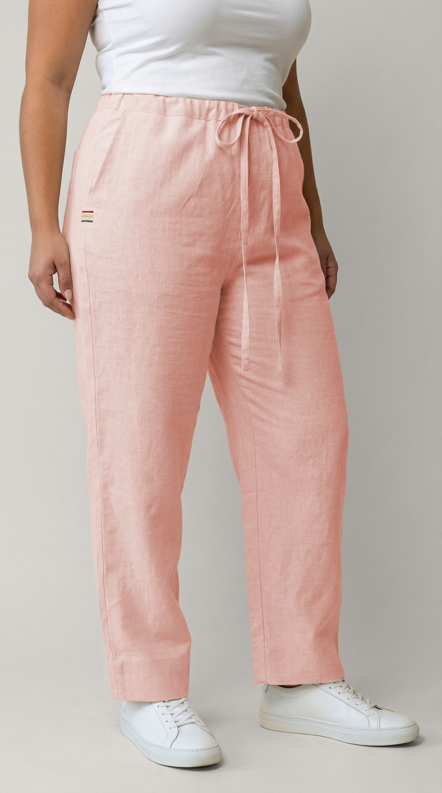 Italian Linen Pants with Back Pockets