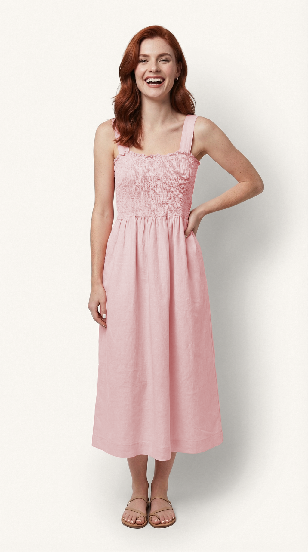 Italian Linen Smock Dress