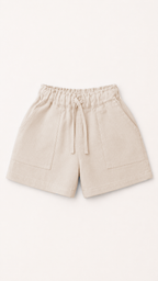 Kids 100% Italian Linen Shorts with Front and Back Pockets